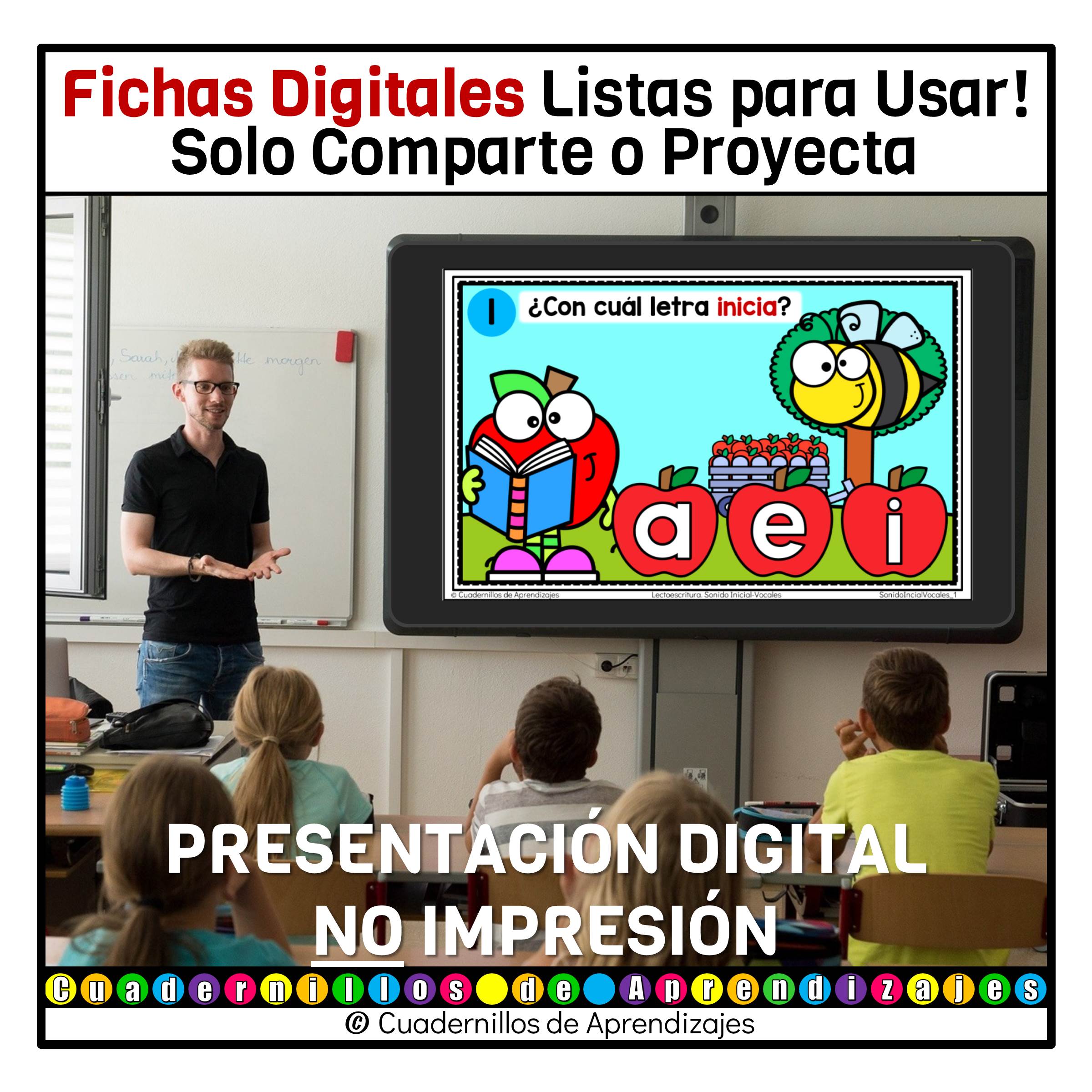 Sonidos Iniciales Vocales 1 Lectoescritura Preescolar Primer Grado Primaria Fichas Digitales 3 Sonidos Iniciales Vocales 1 Lectoescritura Preescolar Primer Grado Primaria Fichas Digitales - Image 3