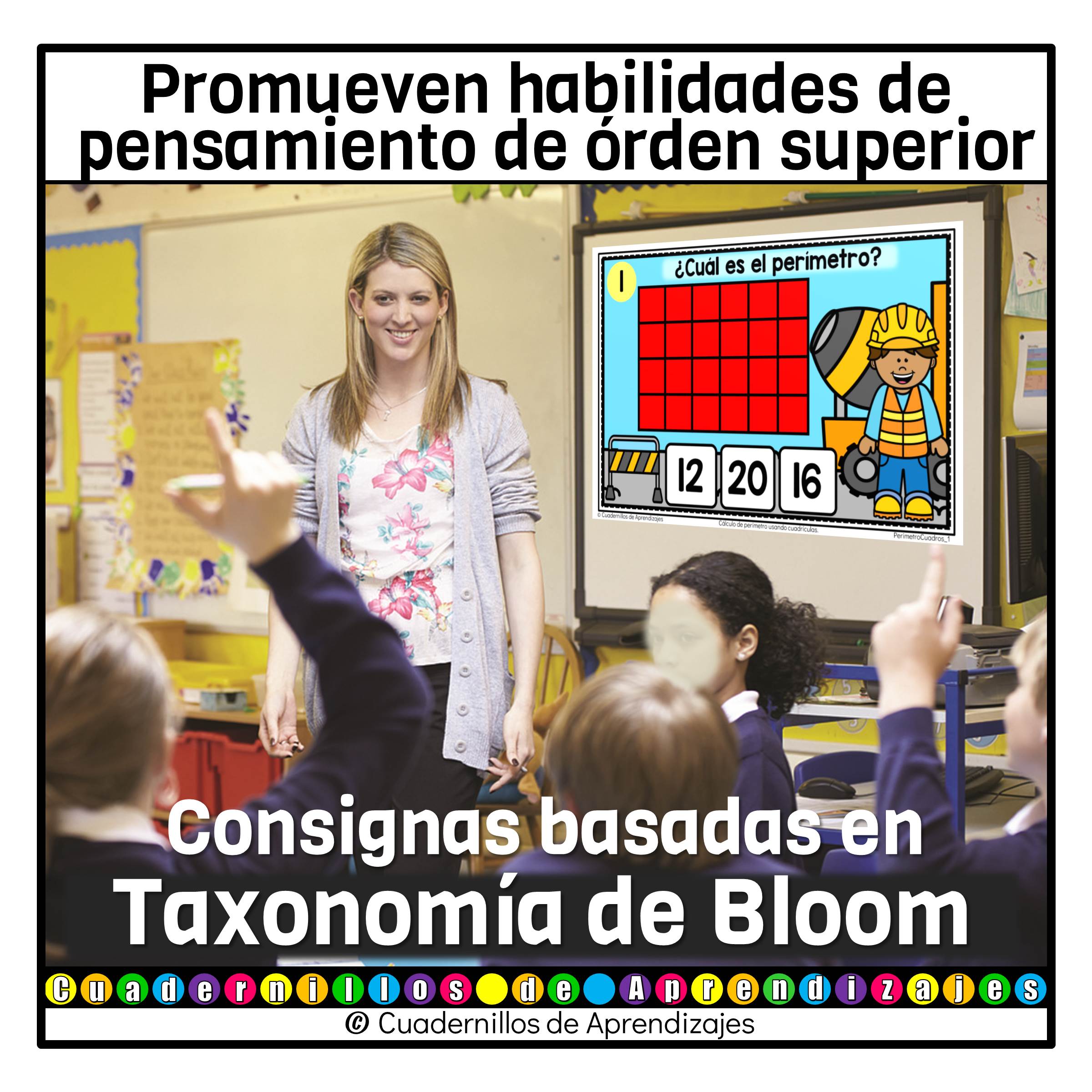 Perímetro con cuadrícula Calculo de perímetro Matemáticas Primaria Fichas Digitales 4 Perímetro con cuadrícula Calculo de perímetro Matemáticas Primaria Fichas Digitales - Image 4