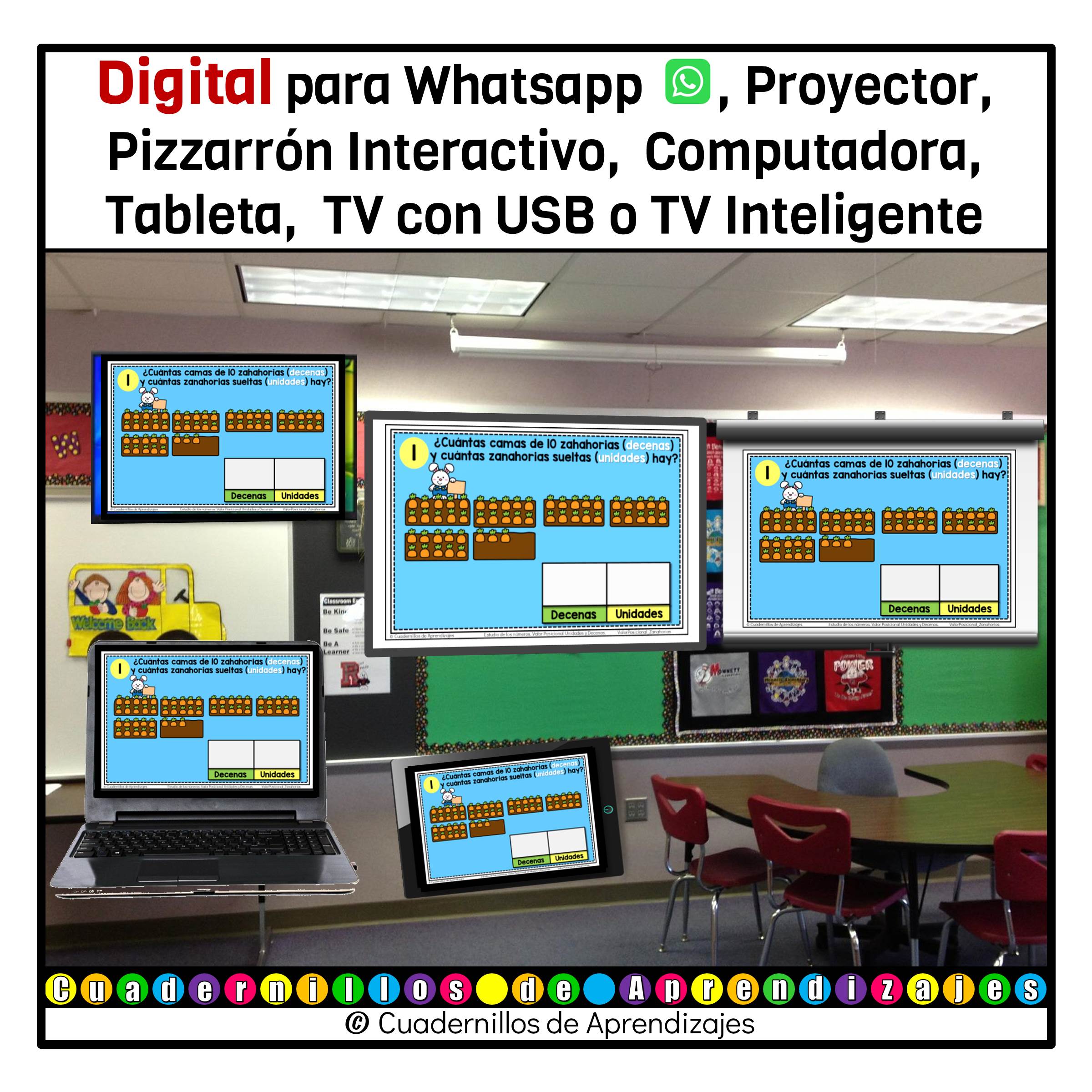 Valor Posicional Unidades y Decenas Zanahorias Estudio de los Números Matemáticas Primer Grado Fichas Digitales 6 Valor Posicional Unidades y Decenas Zanahorias Estudio de los Números Matemáticas Primer Grado Fichas Digitales - Image 6