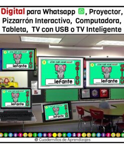 Palabras Inician Vocales Lectoescritura Preescolar Primer Grado Fichas Digitales 15 Fichas Digitales PDA Cuadernillos de Aprendizajes 6 14