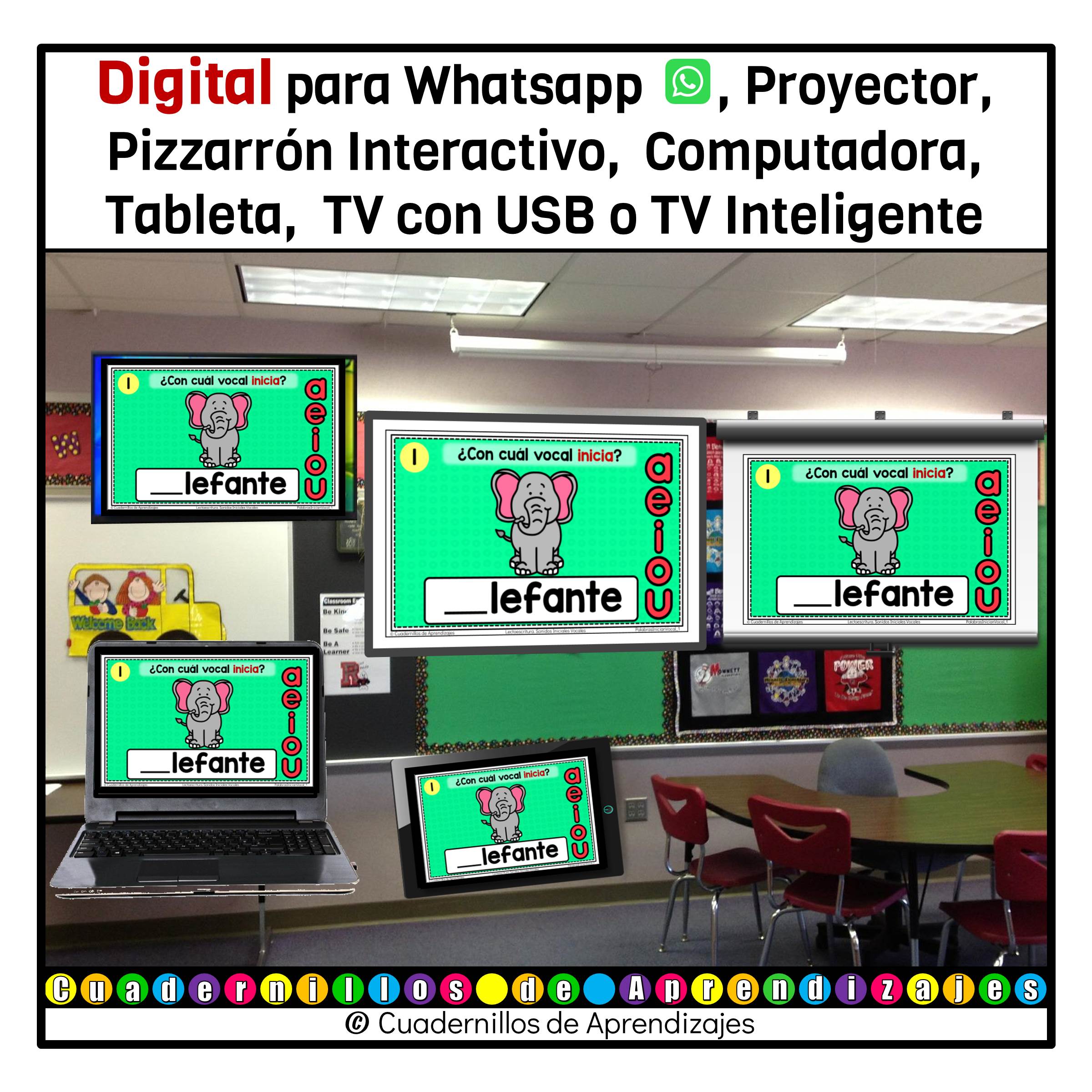 Palabras Inician Vocales Lectoescritura Preescolar Primer Grado Fichas Digitales 6 Palabras Inician Vocales Lectoescritura Preescolar Primer Grado Fichas Digitales - Image 6
