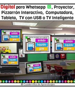 Clasifica por Estados de la Materia Objetos del Entorno Primero Segundo Grado Primaria Fichas Digitales 15 Fichas Digitales PDA Cuadernillos de Aprendizajes 6 7