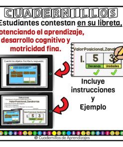 Valor Posicional Unidades y Decenas Zanahorias Estudio de los Números Matemáticas Primer Grado Fichas Digitales 16 Fichas Digitales PDA Cuadernillos de Aprendizajes 7 1
