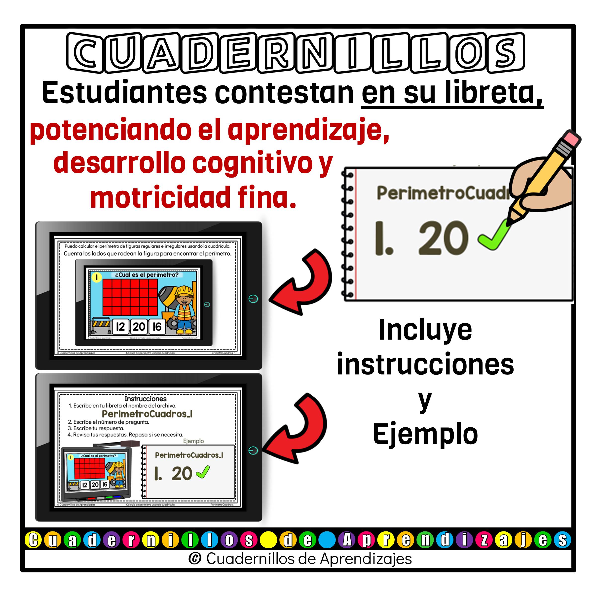 Perímetro con cuadrícula Calculo de perímetro Matemáticas Primaria Fichas Digitales 7 Perímetro con cuadrícula Calculo de perímetro Matemáticas Primaria Fichas Digitales - Image 7