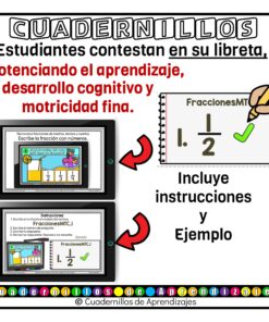 Fracciones: medios tercios cuartos Estudio de los números Matemáticas Grado Primaria Fichas Digitales 16 Fichas Digitales PDA Cuadernillos de Aprendizajes 7 19