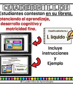 Clasifica por Estados de la Materia Objetos del Entorno Primero Segundo Grado Primaria Fichas Digitales 16 Fichas Digitales PDA Cuadernillos de Aprendizajes 7 7