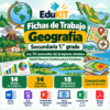 Fichas de Trabajo de Geografía para Secundaria 1.er Grado | 14 Fichas, Rúbricas y Todos los Contenidos