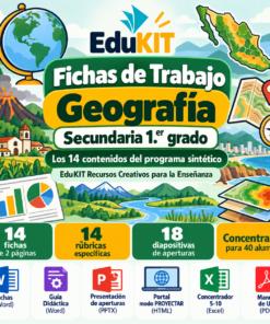 Fichas de Trabajo de Geografía para Secundaria 1.er Grado | 14 Fichas, Rúbricas y Todos los Contenidos