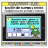Problemas de sumas y restas Construcción de la noción de sumas y restas Matemáticas Grado Primaria Fichas Digitales