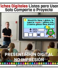 Fichas digitales problemas sumas restas 3