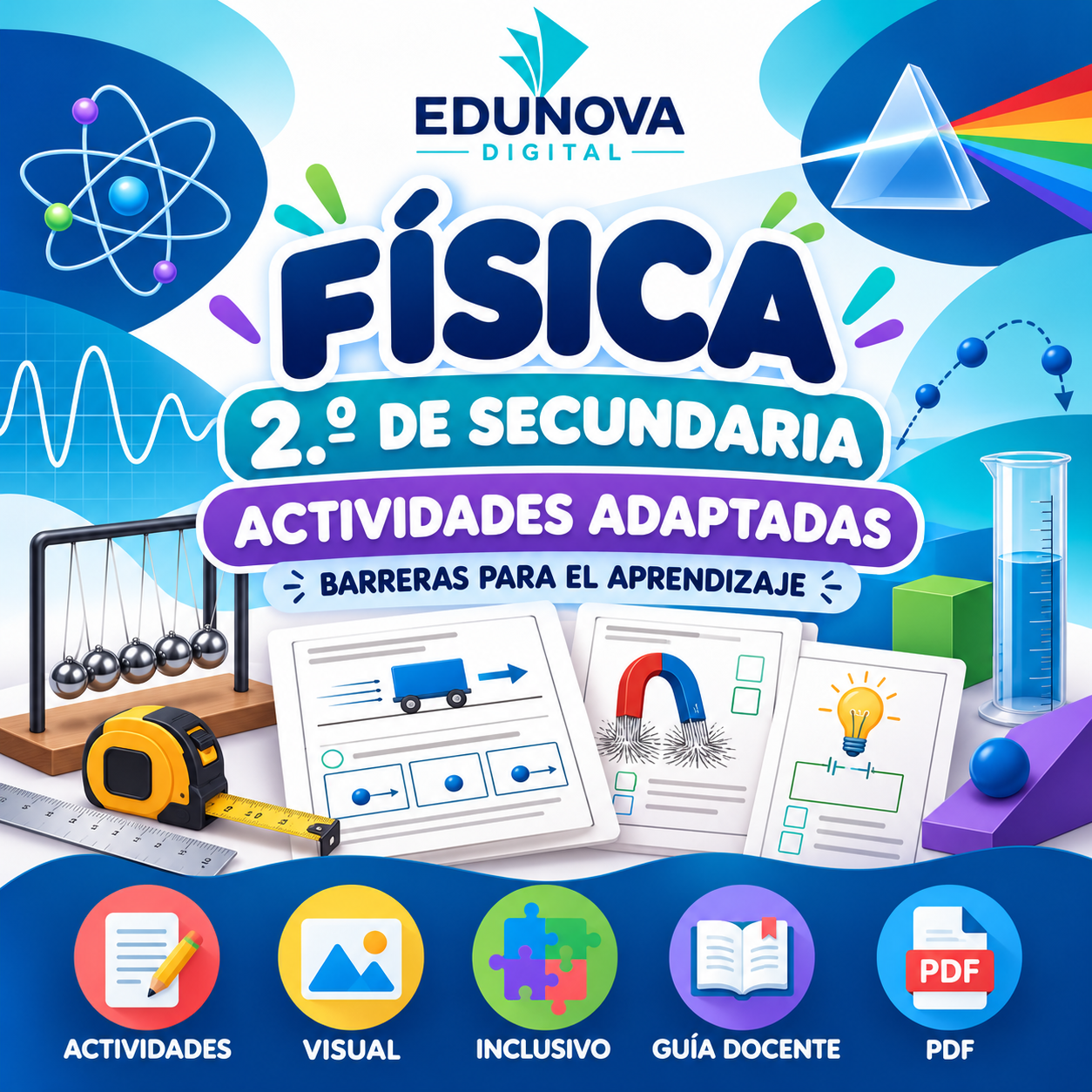 Física 2.º de Secundaria | Actividades Adaptadas para Alumnos con Barreras para el Aprendizaje | PDF 1 Física 2.º de Secundaria | Actividades Adaptadas para Alumnos con Barreras para el Aprendizaje | PDF