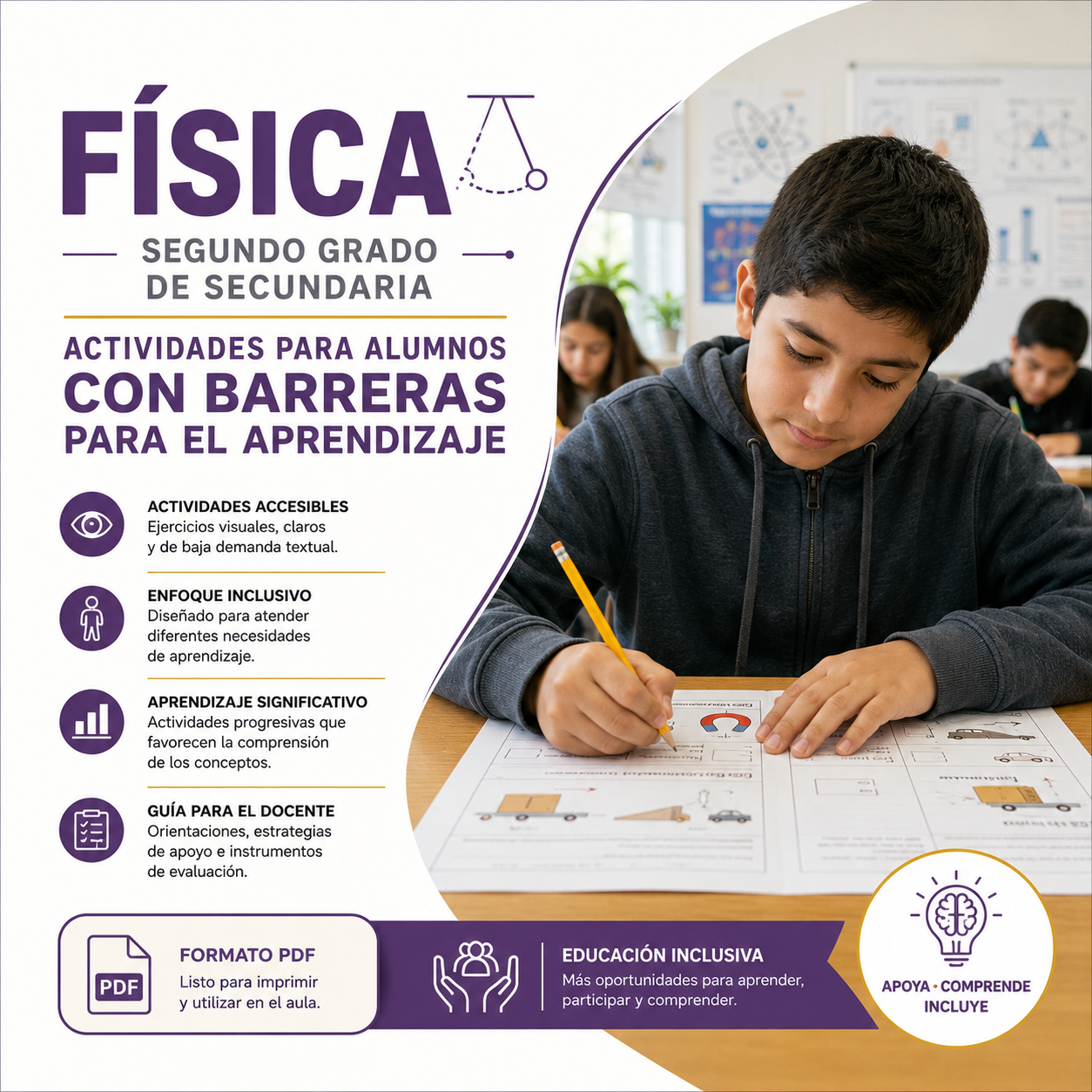 Física Segundo Grado de Secundaria Actividades para Alumnos con Barreras para el Aprendizaje 2026-2027 PDF 1 Física Segundo Grado de Secundaria Actividades para Alumnos con Barreras para el Aprendizaje 2026-2027 PDF