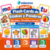 EduKIT Flash Cards de Sílabas y Palabras para Primaria | 92 Tarjetas, 8 Juegos y Portal con Audio