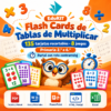 EduKIT Flash Cards de Tablas de Multiplicar para Primaria | 135 Tarjetas, 8 Juegos y Portal Interactivo
