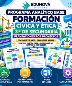 Formación Cívica y Ética NEM 3.º de Secundaria | Programa Analítico Base y Planeaciones por Proyectos | Word Editable