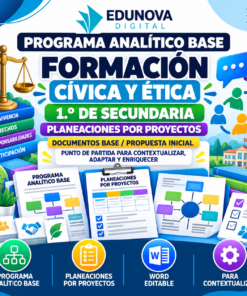 Formación Cívica y Ética NEM 1.º de Secundaria | Programa Analítico Base y Planeaciones por Proyectos | Word Editable