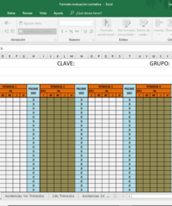 Formato evaluacion y asistencias