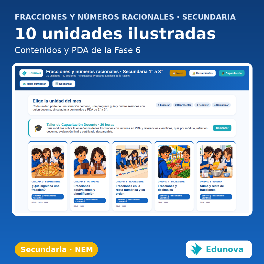 Fracciones y Números Racionales Secundaria 1° | Ejercicios Interactivos, Juegos y Recursos NEM Fase 6 2 Fracciones y Números Racionales Secundaria 1° | Ejercicios Interactivos, Juegos y Recursos NEM Fase 6 - Imagen 2
