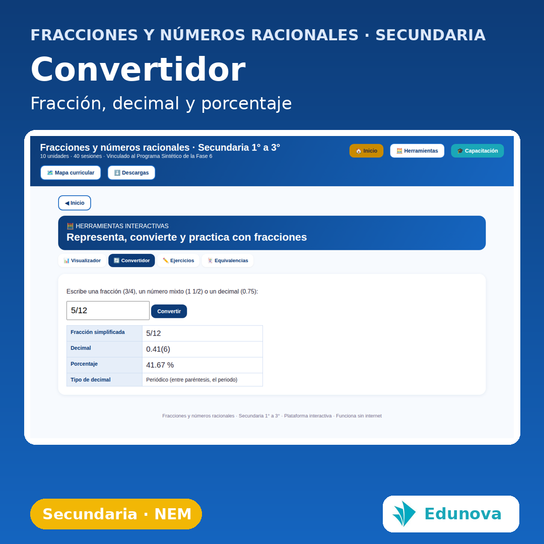 Fracciones y Números Racionales Secundaria 1° | Ejercicios Interactivos, Juegos y Recursos NEM Fase 6 4 Fracciones y Números Racionales Secundaria 1° | Ejercicios Interactivos, Juegos y Recursos NEM Fase 6 - Imagen 4