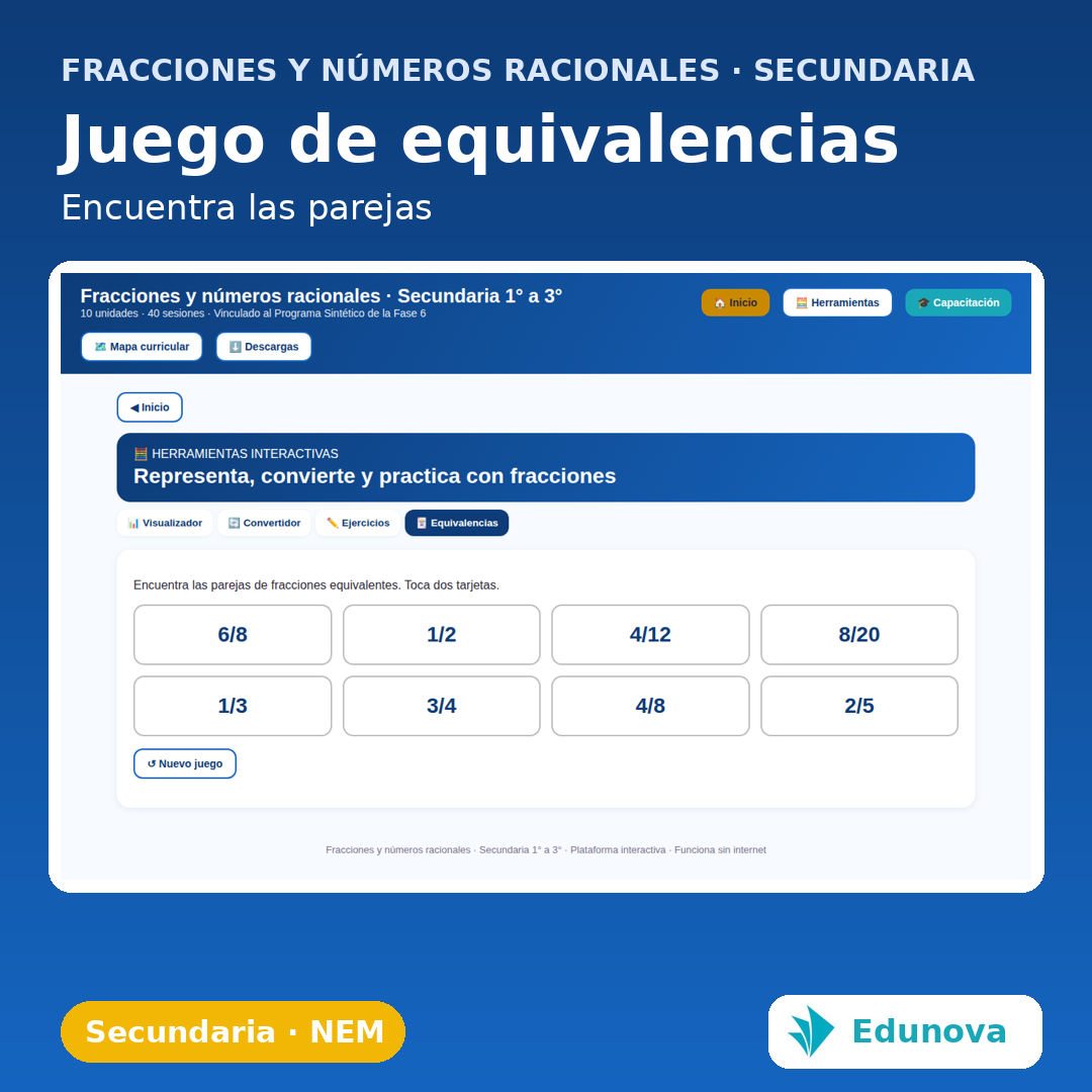 Fracciones y Números Racionales Secundaria 1° | Ejercicios Interactivos, Juegos y Recursos NEM Fase 6 6 Fracciones y Números Racionales Secundaria 1° | Ejercicios Interactivos, Juegos y Recursos NEM Fase 6 - Imagen 6