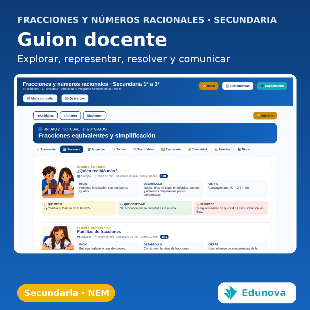 Fracciones y Números Racionales Secundaria 1° | Ejercicios Interactivos, Juegos y Recursos NEM Fase 6 7 Fracciones y Números Racionales Secundaria 1° | Ejercicios Interactivos, Juegos y Recursos NEM Fase 6 - Imagen 7