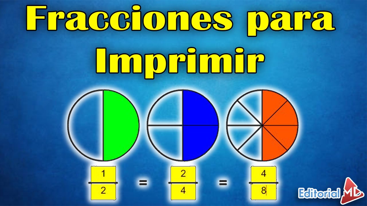 Fracciones para imprimir material educativo