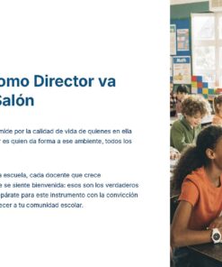 Guía de Apoyo Promoción Vertical Función Directiva Educación Primaria- USICAMM 2026 - 2027 + (Simulador 90 Reactivos 30 Un profesor se sienta a la mesa con un grupo de alumnos sonrientes en un aula. A la izquierda de la imagen aparece un texto en español sobre el impacto positivo que puede tener un director de escuela más allá del aula.