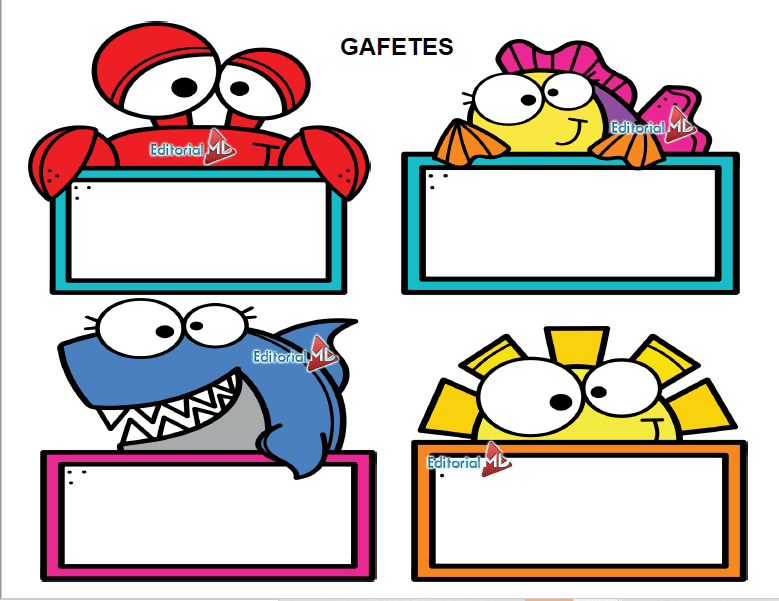 gafetes escolares de preescolar gafetes escolares de preescolar para imprimir