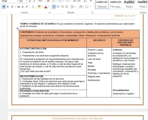 planeacion de geografia del tercer trimestre