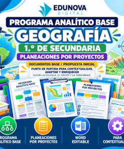 Geografía NEM 1.º de Secundaria | Programa Analítico Base y Planeaciones por Proyectos | Word Editable