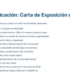 Una lista de control titulada 