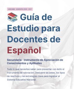 Guía de Estudio Admisión Español Educación Secundaria- USICAMM 2026 - 2027 + (Simulador 90 Reactivos) 17 Portada de una guía de estudio titulada