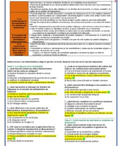 Una colorida tabla educativa en español describe temas de historia, como la colonización, la resistencia y la independencia, e instrucciones para evaluar una infografía. Los temas clave se resaltan en recuadros naranjas y amarillos a la izquierda.