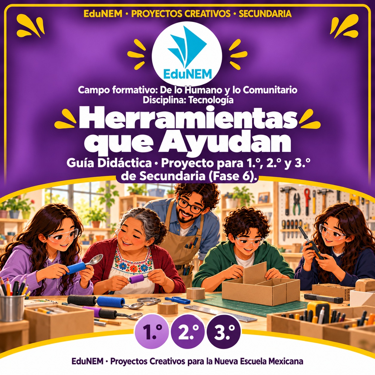 Herramientas que Ayudan | EduNEM Tecnología Secundaria 1.º a 3.º | 10 sesiones y 12 fichas 1 Herramientas que Ayudan | EduNEM Tecnología Secundaria 1.º a 3.º | 10 sesiones y 12 fichas