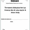 EVALUACIÓN DIAGNÓSTICA PARA PRIMER GRADO, CONOCIMIENTOS Y HABILIDADES 30 Portada de hoja de trabajo en blanco y negro con personajes de dibujos animados, titulada