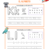 Hoja de trabajo actividades con el abecedario trazar y encontrar letras colorido 1