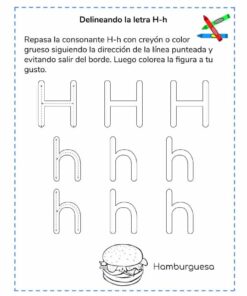 Una hoja de trabajo educativa en español de Iniciando en el ABC con la letra 