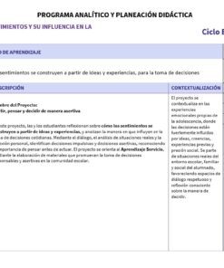 Un plan de clase en español titulado 