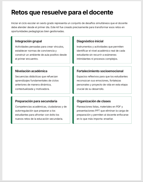 Kit para el Inicio del Ciclo Escolar NEM 2026-2027 6° Primaria | Integra, Diagnostica y Nivela | Clases listas para aplicar + PPT y Guías PDF 2 Kit para el Inicio del Ciclo Escolar NEM 2026-2027 6° Primaria | Integra, Diagnostica y Nivela | Clases listas para aplicar + PPT y Guías PDF - Image 2
