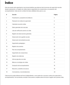 Bitácora de Visitas de Supervisión Escolar Editable en Word | Formatos para Registro, Seguimiento y Acompañamiento Pedagógico 7 Imagen 1 174