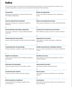 Instrumentos para el Seguimiento y Evaluación de Comunidades de Aprendizaje Editables en Word | Rúbricas, Listas de Cotejo e Indicadores para la Mejora Continua 7 Imagen 1 179