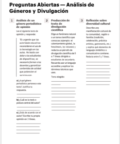 Evaluación Diagnóstica y Nivelación – Español 3° Secundaria | NEM 2026-2027 | Examen, Planeación, Actividades y Presentación Editable 8 Imagen 1 184