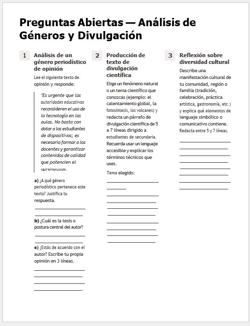 Evaluación Diagnóstica y Nivelación – Español 3° Secundaria | NEM 2026-2027 | Examen, Planeación, Actividades y Presentación Editable 2 Evaluación Diagnóstica y Nivelación – Español 3° Secundaria | NEM 2026-2027 | Examen, Planeación, Actividades y Presentación Editable - Image 2