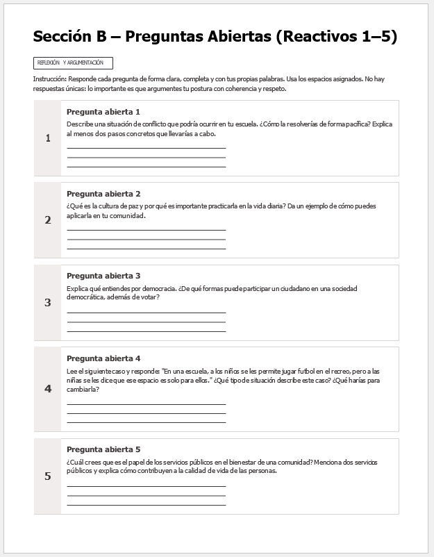 Evaluación Diagnóstica y Nivelación – Formación Cívica y Ética 1° Secundaria | NEM 2026-2027 | Examen, Planeación, Actividades y Presentación Editable 2 Evaluación Diagnóstica y Nivelación – Formación Cívica y Ética 1° Secundaria | NEM 2026-2027 | Examen, Planeación, Actividades y Presentación Editable - Image 2