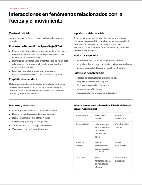 Secuencias Didácticas para Física 2° de Secundaria | Recurso Integral para el Docente | NEM 2026-2027 | Word Editable 2 Secuencias Didácticas para Física 2° de Secundaria | Recurso Integral para el Docente | NEM 2026-2027 | Word Editable - Image 2