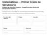 Exámenes de Matemáticas 1° de Secundaria NEM Word Editable | Diagnóstico, Trimestrales y Final 6 Portada del examen de matemáticas de primer curso de secundaria, segundo trimestre, con espacios para el nombre, el grupo y el profesor.