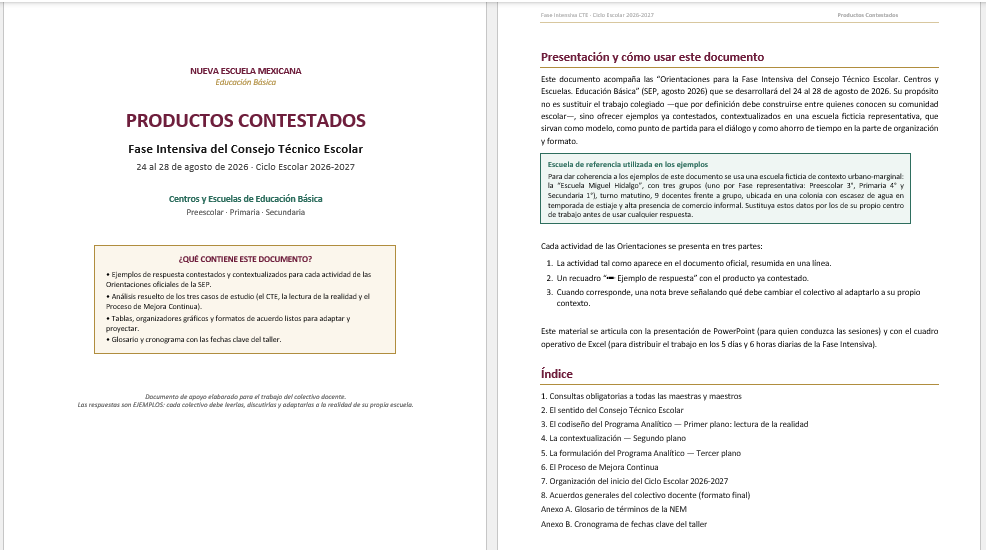 Fase Intensiva CTE 2026-2027 | Productos Contestados + Presentación para Facilitador + Cuadro Operativo | Word, PowerPoint y Excel 2 Fase Intensiva CTE 2026-2027 | Productos Contestados + Presentación para Facilitador + Cuadro Operativo | Word, PowerPoint y Excel - Image 2