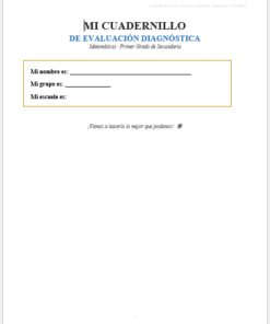 Kit de Evaluación Diagnóstica NEM Matemáticas 1° de Secundaria 2026-2027 | 4 Herramientas para Evaluar y Atender el Rezago | Word y Excel Editable 8 Imagen 1 298