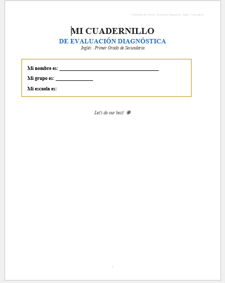 Kit de Evaluación Diagnóstica NEM Inglés 1° de Secundaria 2026-2027 | 4 Herramientas para Evaluar y Atender el Rezago | Word y Excel Editable 2 Kit de Evaluación Diagnóstica NEM Inglés 1° de Secundaria 2026-2027 | 4 Herramientas para Evaluar y Atender el Rezago | Word y Excel Editable - Image 2