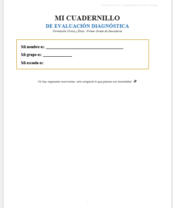 Kit de Evaluación Diagnóstica NEM Formación Cívica y Ética 1° de Secundaria 2026-2027 | 4 Herramientas para Evaluar y Atender el Rezago | Word y Excel Editable 8 Imagen 1 304